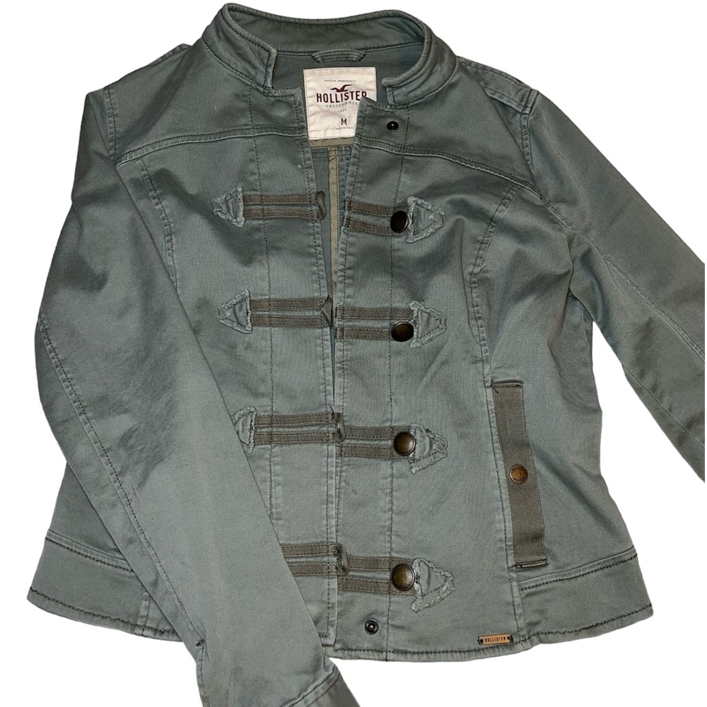 Green Hollister military green jacket